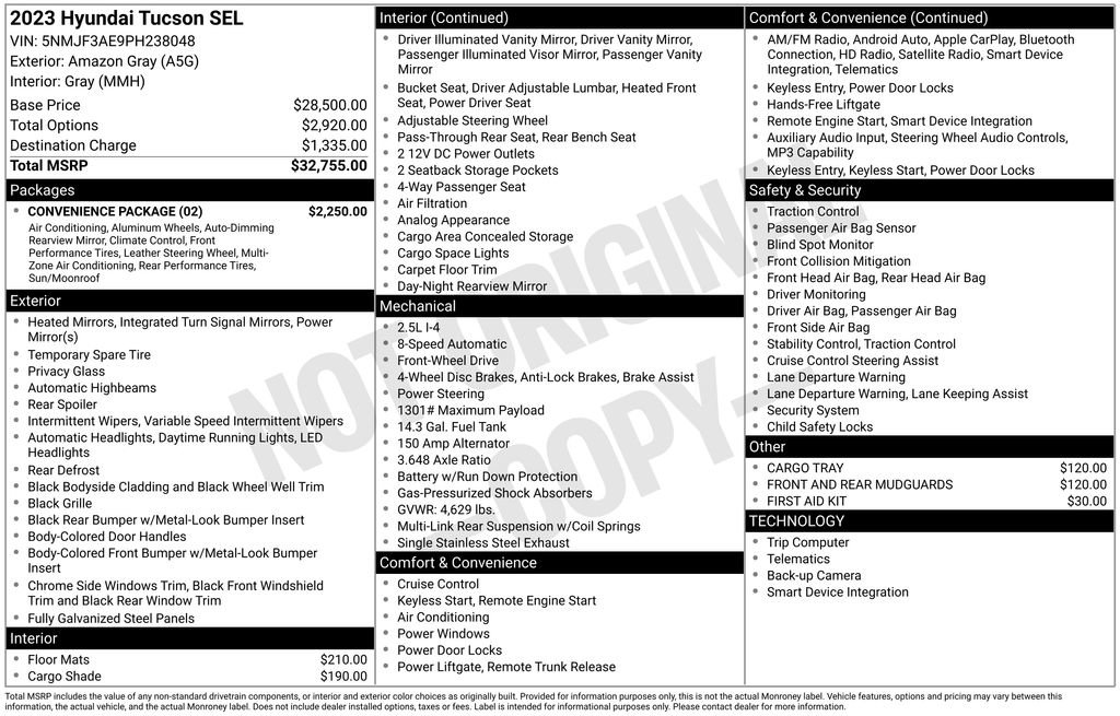 Used 2023 Hyundai Tucson SEL w/ Convenience Package FWD image 7