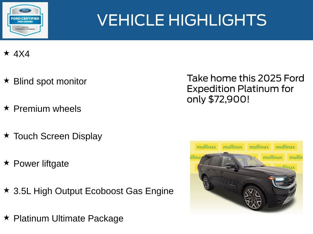 Certified 2025 Ford Expedition Platinum w/ Platinum Ultimate Package AWD/4WD image 21
