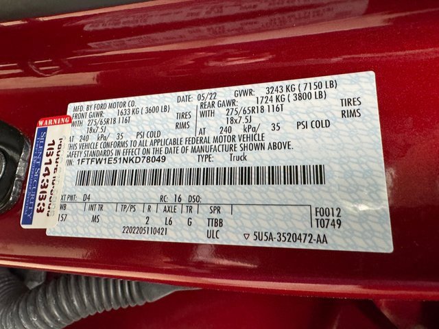 Certified 2022 Ford F150 XLT w/ Equipment Group 301A Mid image 31