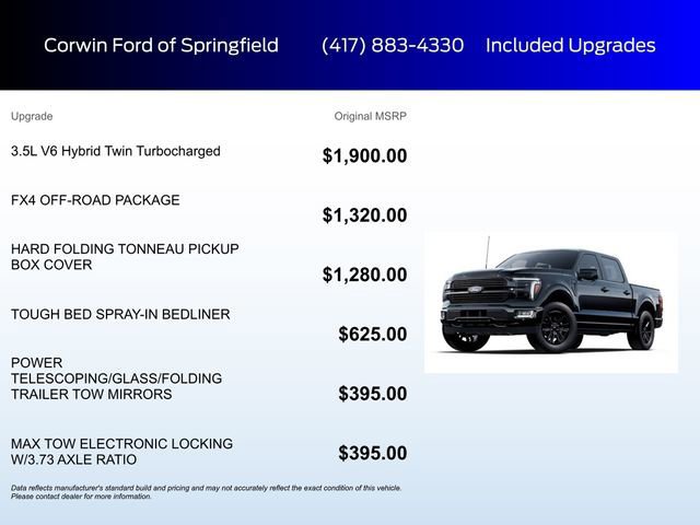 Certified 2025 Ford F150 Platinum w/ FX4 Off-Road Package image 14