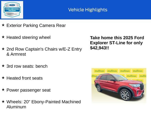 Certified 2025 Ford Explorer ST-Line image 19