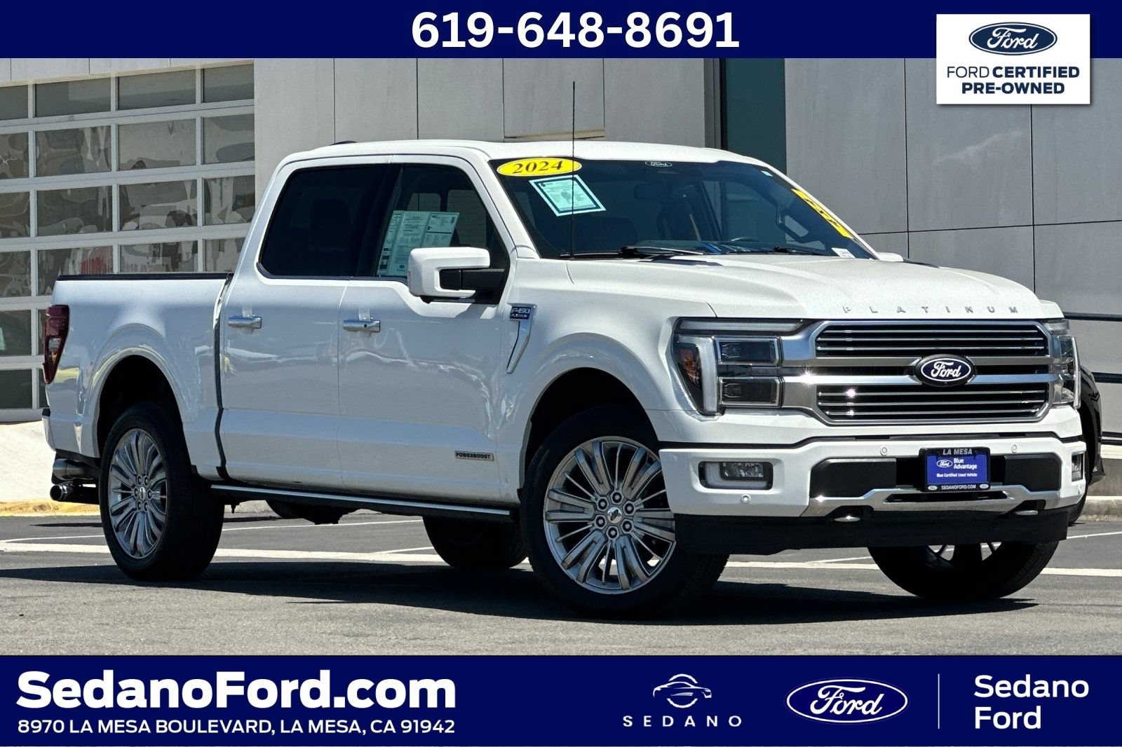 Certified 2024 Ford F150 Platinum w/ Equipment Group 703A Plus