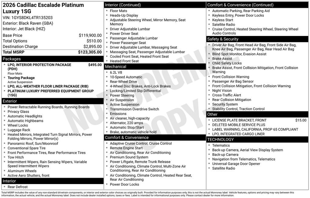 Used 2026 Cadillac Escalade Platinum Luxury image 3