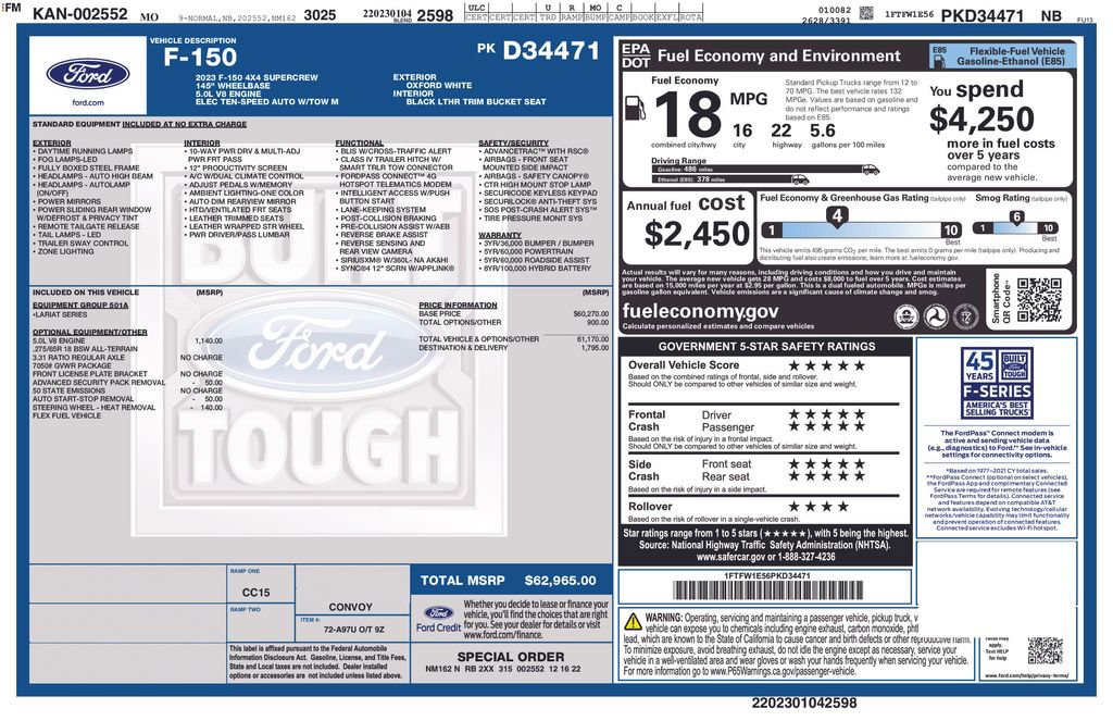 Certified 2023 Ford F150 Lariat image 5