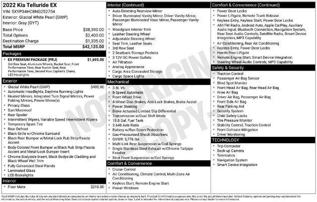 Used 2022 Kia Telluride EX w/ EX Premium Package image 8