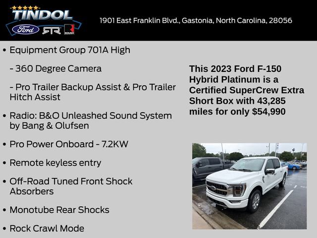 Certified 2023 Ford F150 Platinum w/ Equipment Group 701A High AWD/4WD image 13