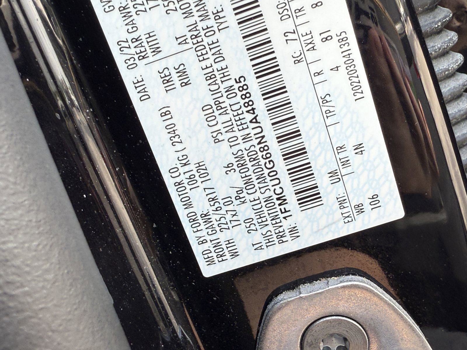Certified 2022 Ford Escape SE FWD image 33