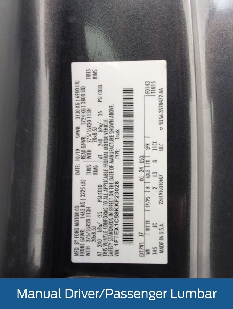 Certified 2019 Ford F150 XL w/ Equipment Group 101A Mid image 45