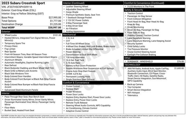 Used 2023 Subaru Crosstrek 2.5i Sport AWD/4WD image 8