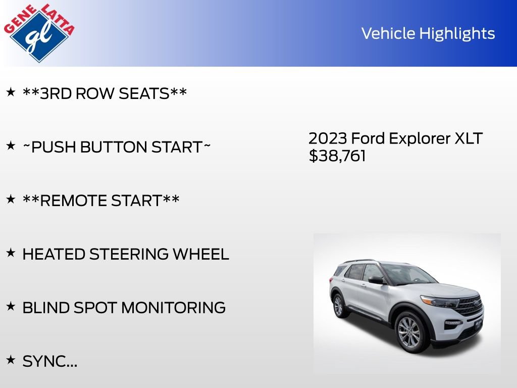 Certified 2023 Ford Explorer XLT w/ Equipment Group 202A AWD/4WD image 36