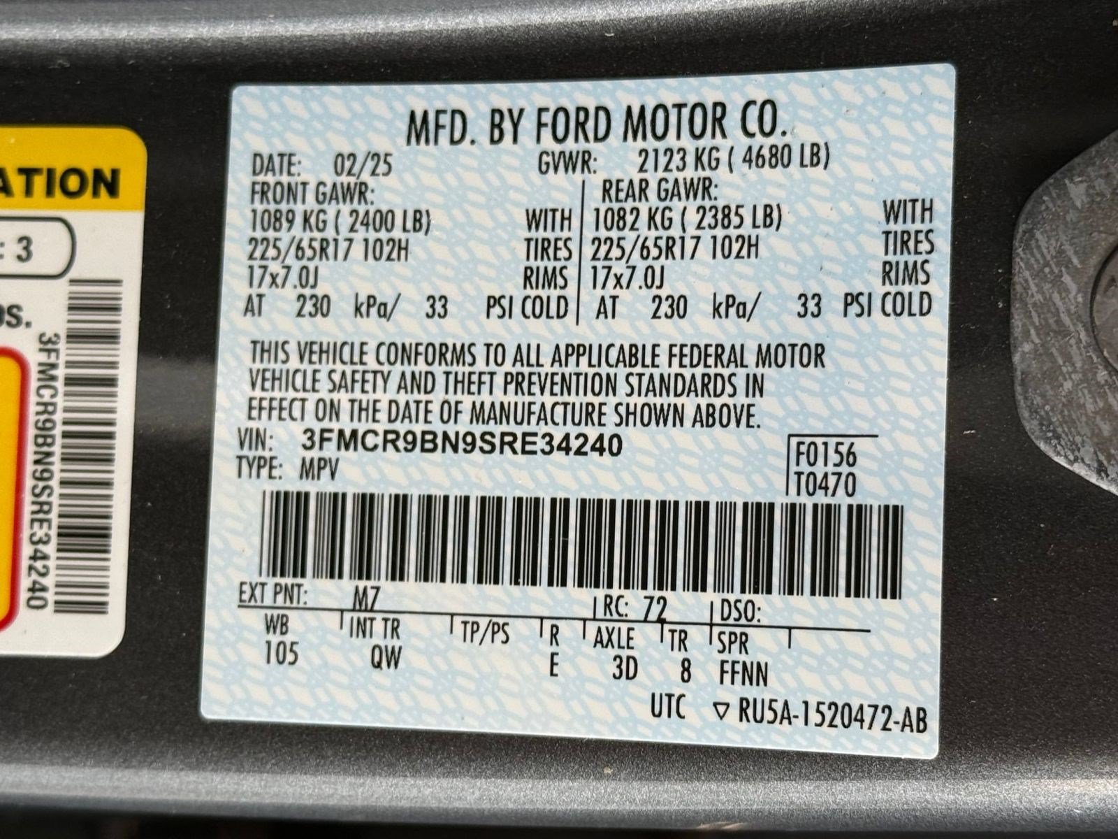 Certified 2025 Ford Bronco Sport Big Bend AWD/4WD image 25
