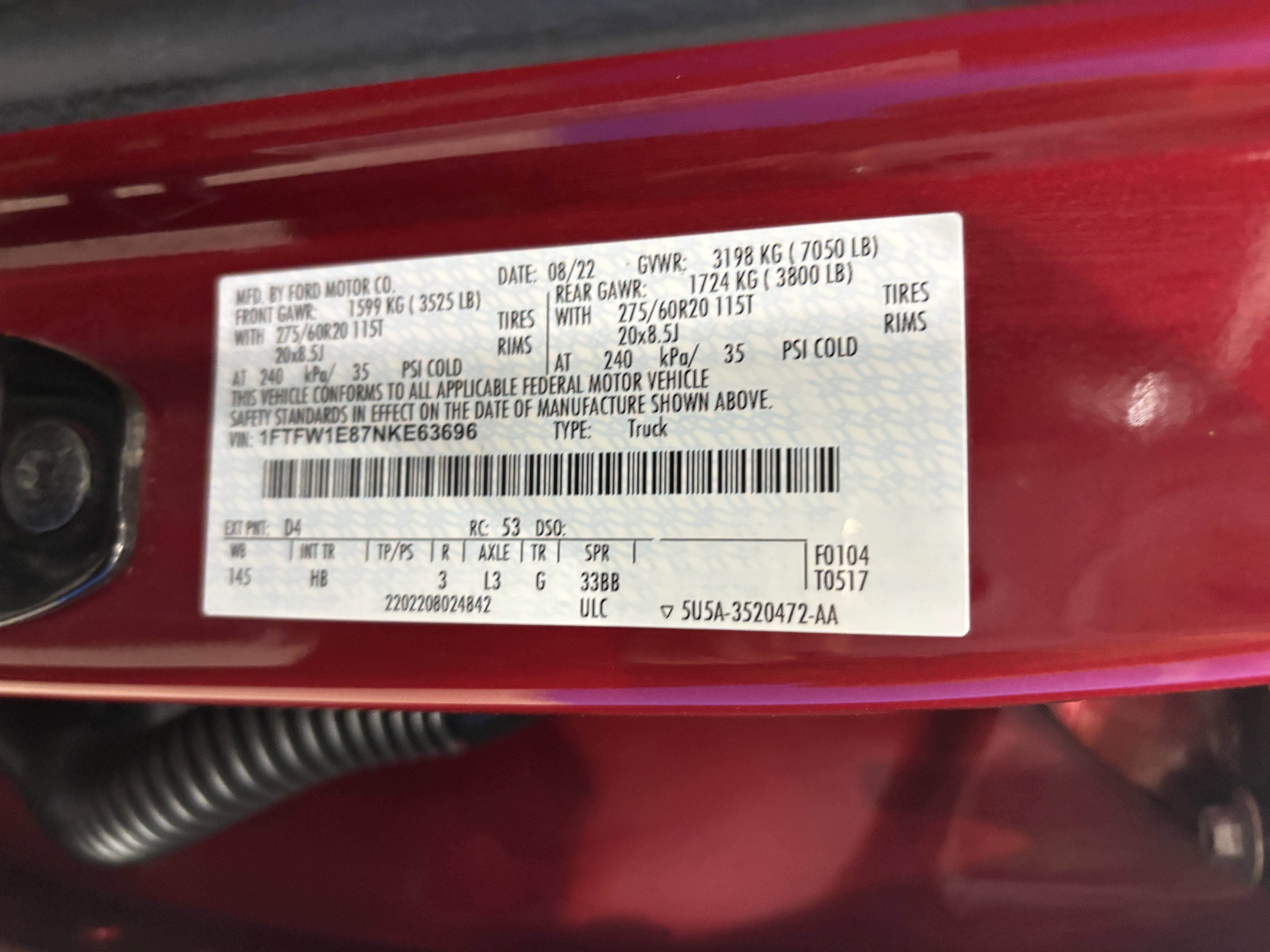 Certified 2022 Ford F150 Lariat w/ Equipment Group 502A High image 25