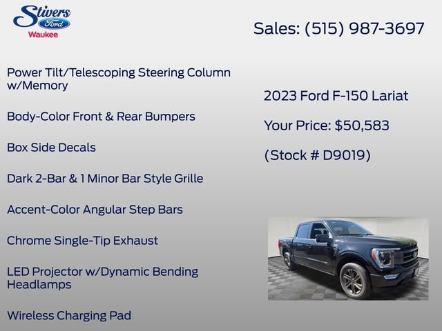 Certified 2023 Ford F150 Lariat w/ Equipment Group 502A High AWD/4WD image 28