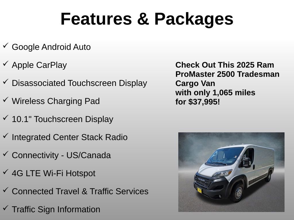 Used 2025 RAM ProMaster 2500 w/ Premium Convenience Group FWD image 17