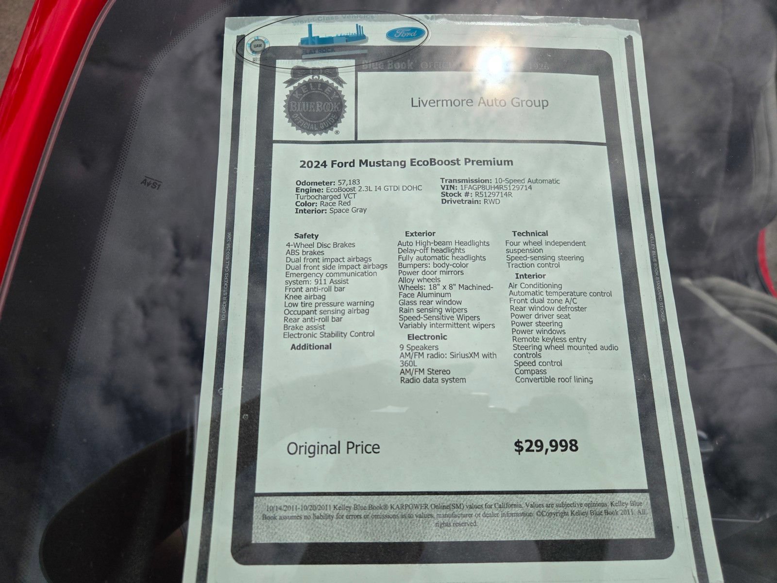 Certified 2024 Ford Mustang Premium RWD image 30