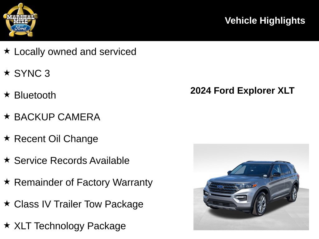 Certified 2024 Ford Explorer XLT w/ Equipment Group 202A AWD/4WD image 2