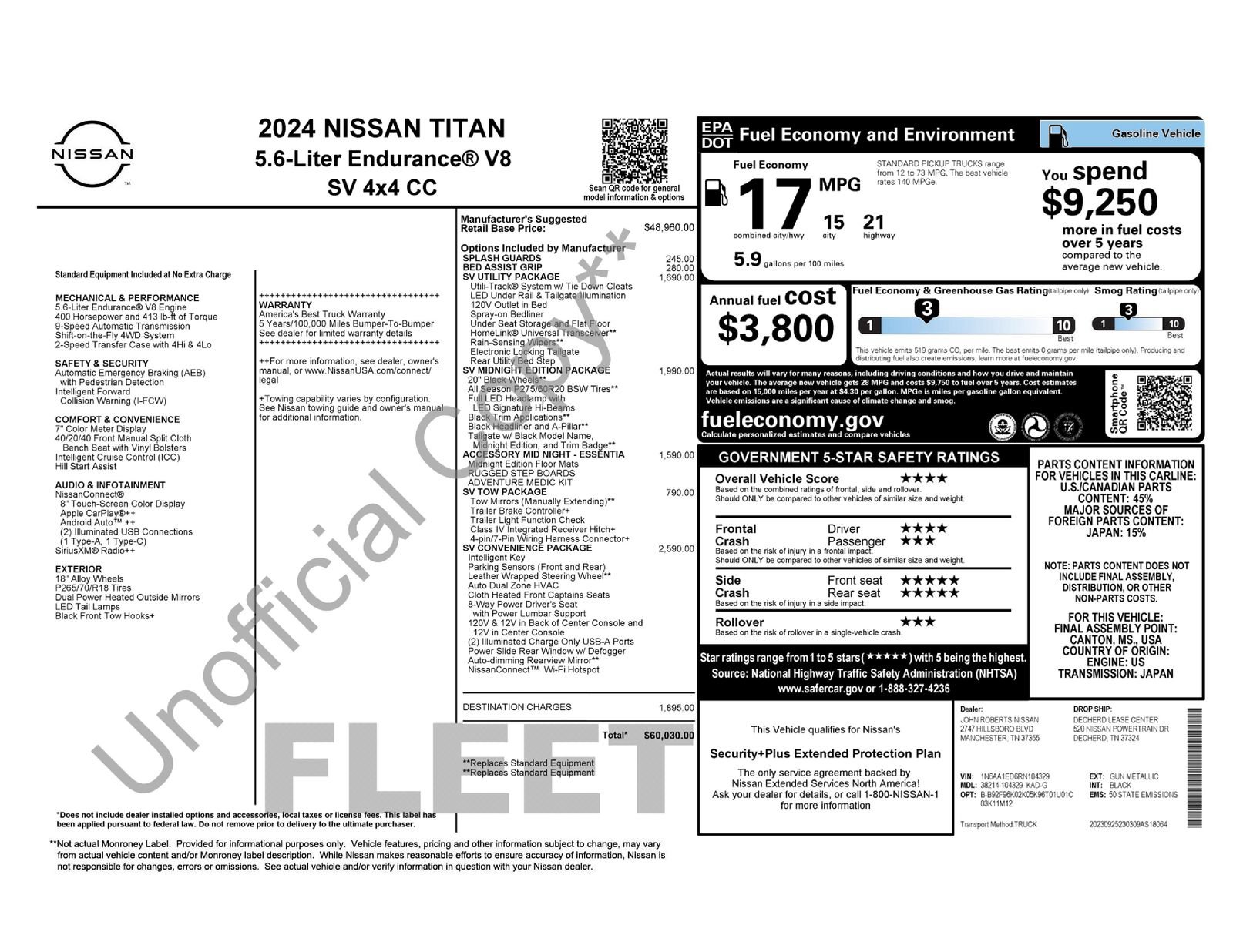 Used 2024 Nissan Titan SV w/ SV Convenience Package AWD/4WD image 15