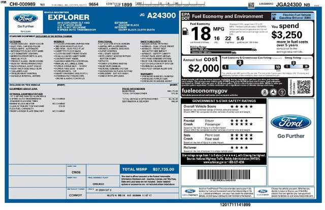 Certified 2018 Ford Explorer XLT AWD/4WD image 37