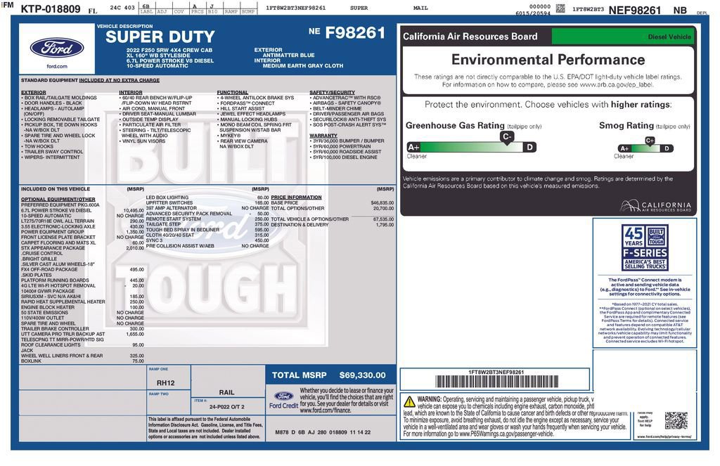 Certified 2022 Ford F250 XL w/ STX Appearance Package AWD/4WD image 41