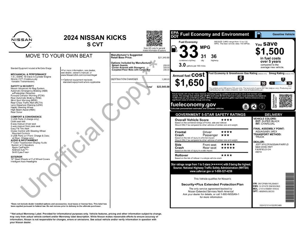 Used 2024 Nissan Kicks S image 28