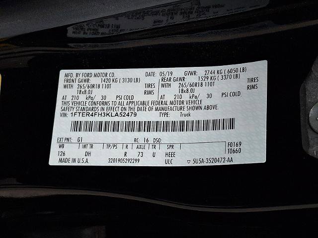 Certified 2019 Ford Ranger Lariat w/ Equipment Group 501A Mid image 25