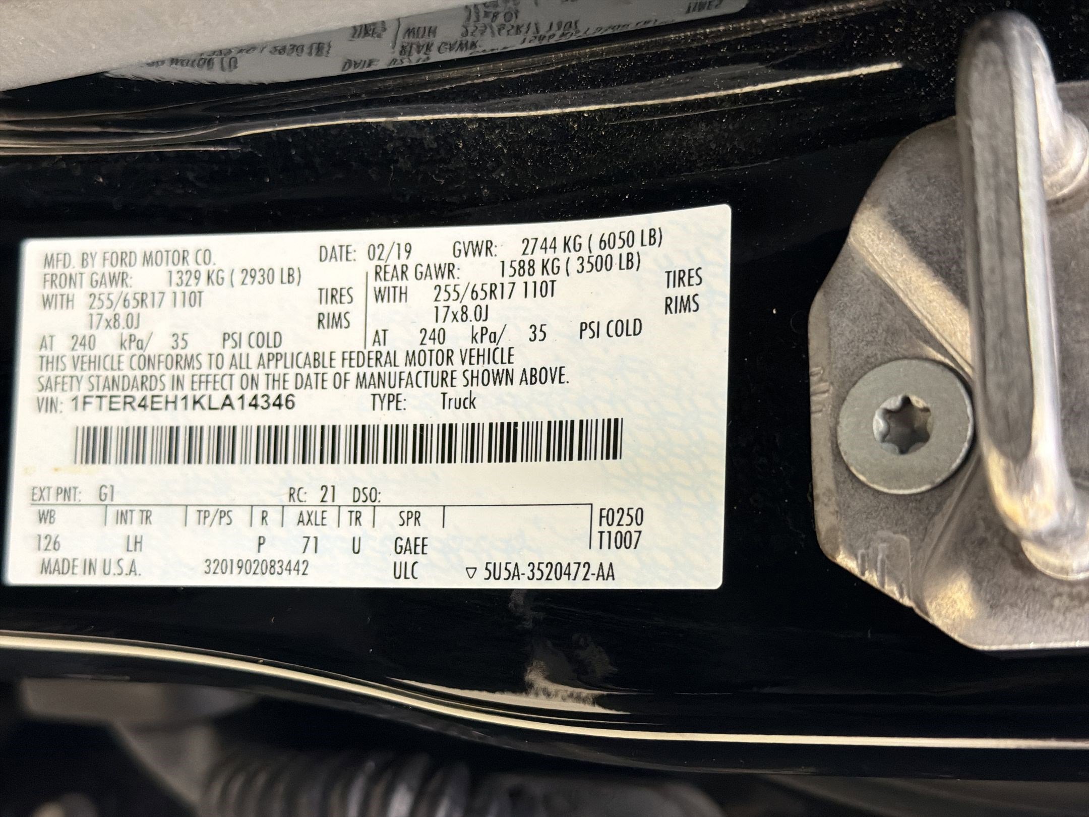 Certified 2019 Ford Ranger XLT w/ Equipment Group 301A Mid RWD image 19
