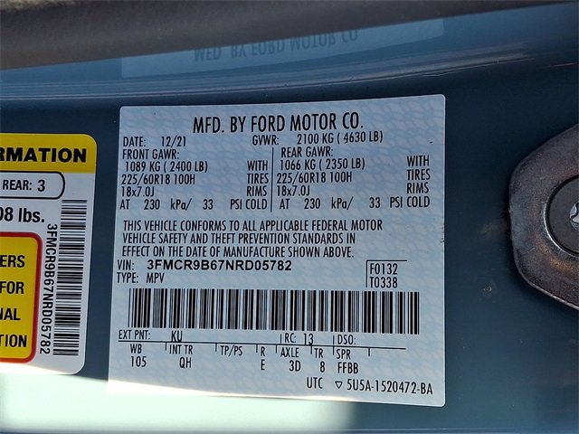 Certified 2022 Ford Bronco Sport Big Bend w/ Convenience Package image 26