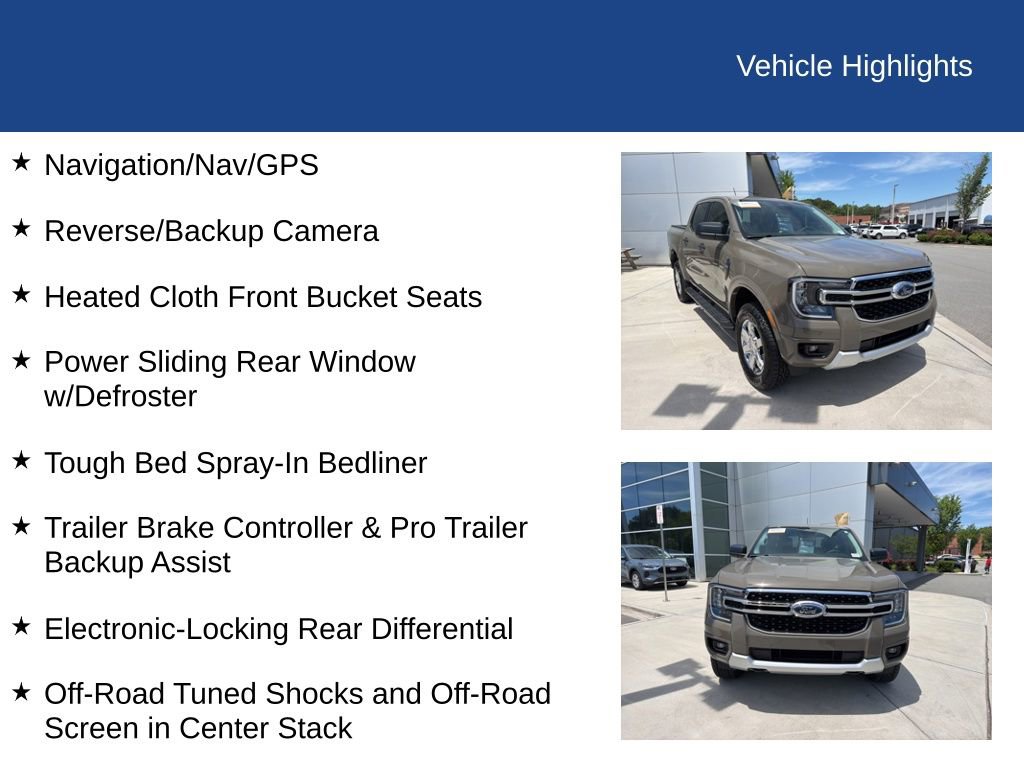 Certified 2025 Ford Ranger XLT w/ Equipment Group 301A High AWD/4WD image 27