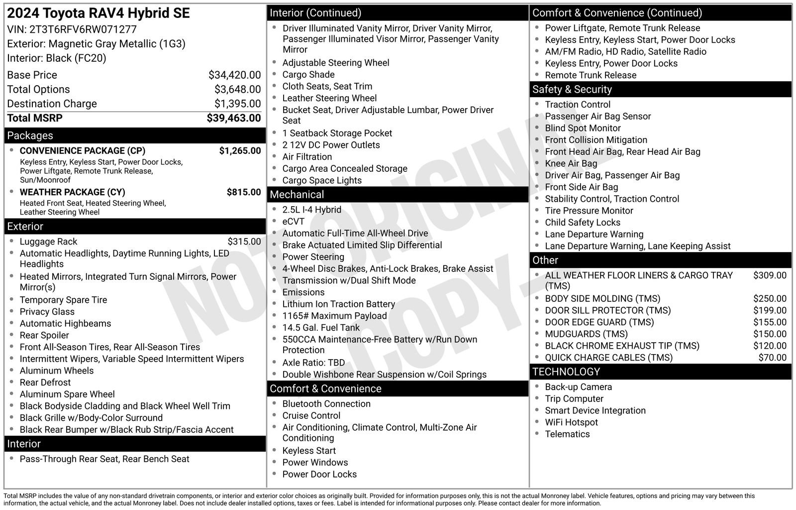 Used 2024 Toyota RAV4 SE w/ Convenience Package AWD/4WD image 5