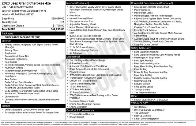 Used 2023 Jeep Grand Cherokee 4WD 4xe image 35