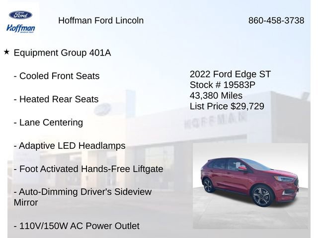 Certified 2022 Ford Edge ST w/ Equipment Group 401A AWD/4WD image 12