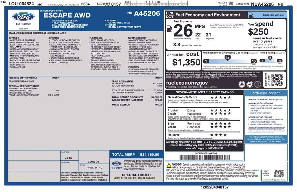 Certified 2022 Ford Escape SEL AWD/4WD video 2