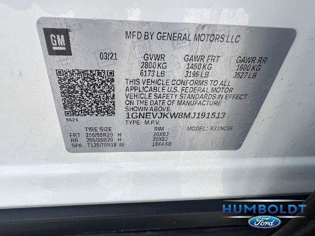 Used 2021 Chevrolet Traverse RS w/ LPO, Floor Liner Package AWD/4WD image 32