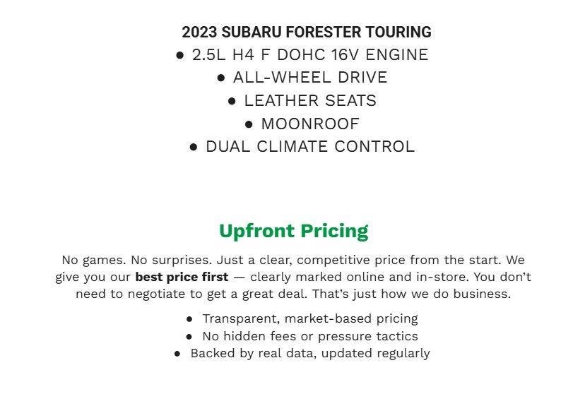 Used 2023 Subaru Forester Touring w/ Popular Package #2 AWD/4WD image 2