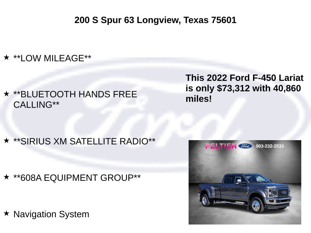 Certified 2022 Ford F450 Lariat w/ Lariat Ultimate Package AWD/4WD image 15