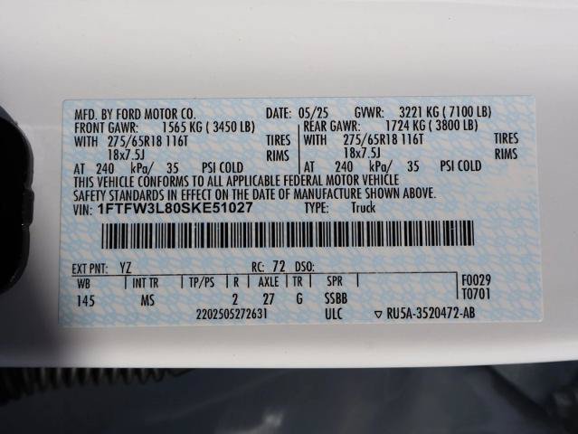 Certified 2025 Ford F150 XLT w/ Equipment Group 301A Standard AWD/4WD image 29