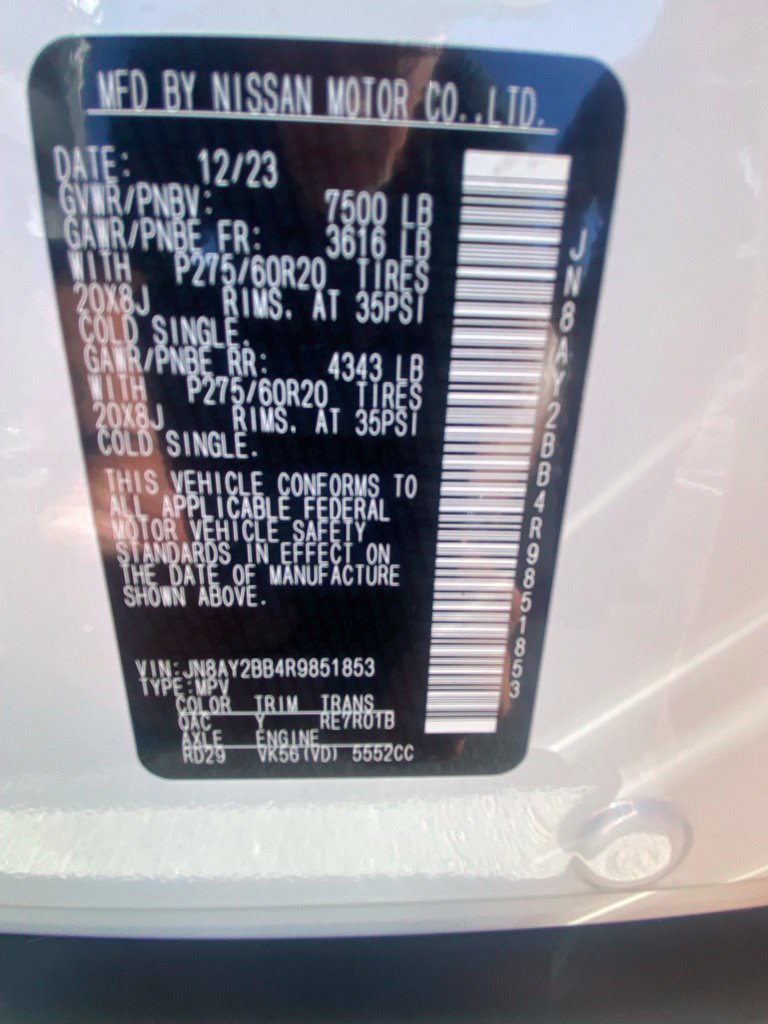 Used 2024 Nissan Armada SL w/ Midnight Edition Package AWD/4WD image 35