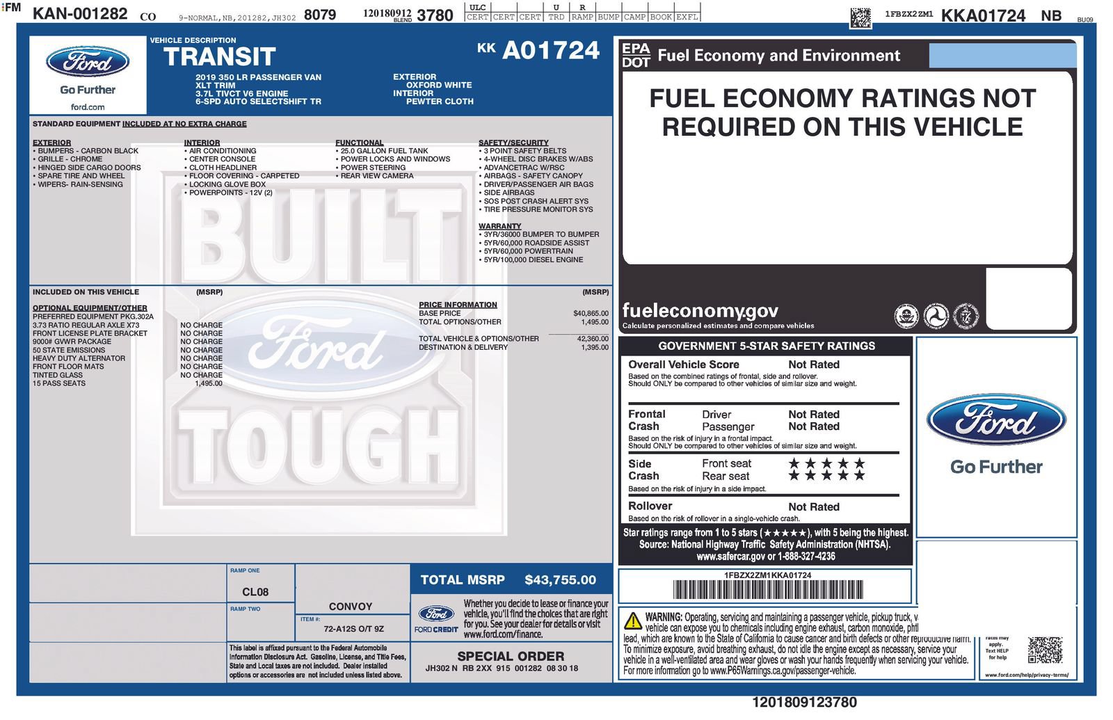 Certified 2019 Ford Transit 350 XLT RWD image 41