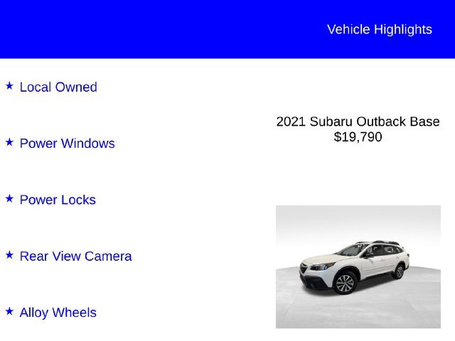 Used 2021 Subaru Outback AWD/4WD image 2