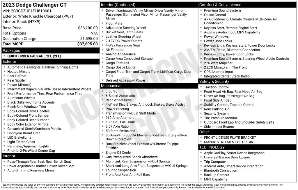 Used 2023 Dodge Challenger GT RWD image 3