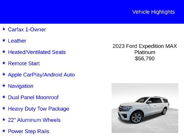 Certified 2023 Ford Expedition Max Platinum AWD/4WD image 3