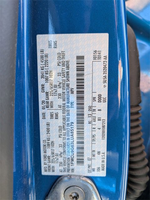 Certified 2020 Ford Escape SE image 25