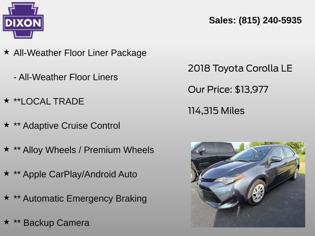 Used 2018 Toyota Corolla LE FWD image 4