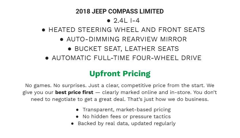 Used 2018 Jeep Compass Limited image 2
