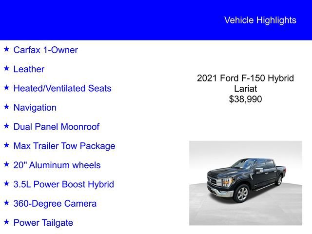 Certified 2021 Ford F150 Lariat w/ Max Trailer Tow Package image 2