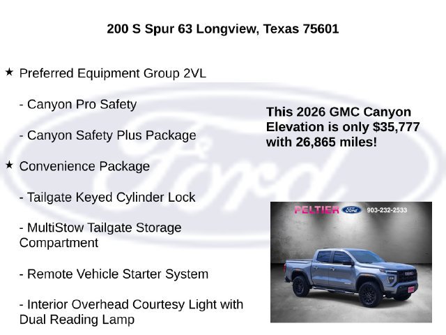 Used 2026 GMC Canyon Elevation w/ Convenience Package RWD image 5