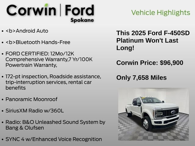 Certified 2025 Ford F450 Platinum w/ FX4 Off-Road Package image 19