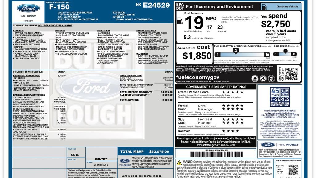 Certified 2022 Ford F150 XLT w/ Equipment Group 302A High AWD/4WD image 32