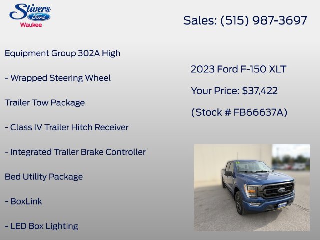 Certified 2023 Ford F150 XLT w/ Equipment Group 302A High AWD/4WD image 22