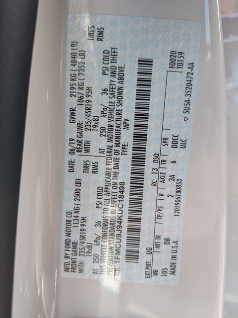 Certified 2019 Ford Escape Titanium AWD/4WD image 23